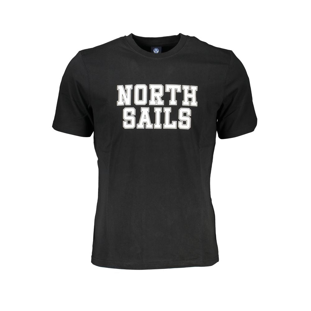 T-Shirt by North Sails for men in cotton black & print showcases a dramatic silhouette, elegantly detailed with a dramatic crew neckline and for a truly dramatic finish.