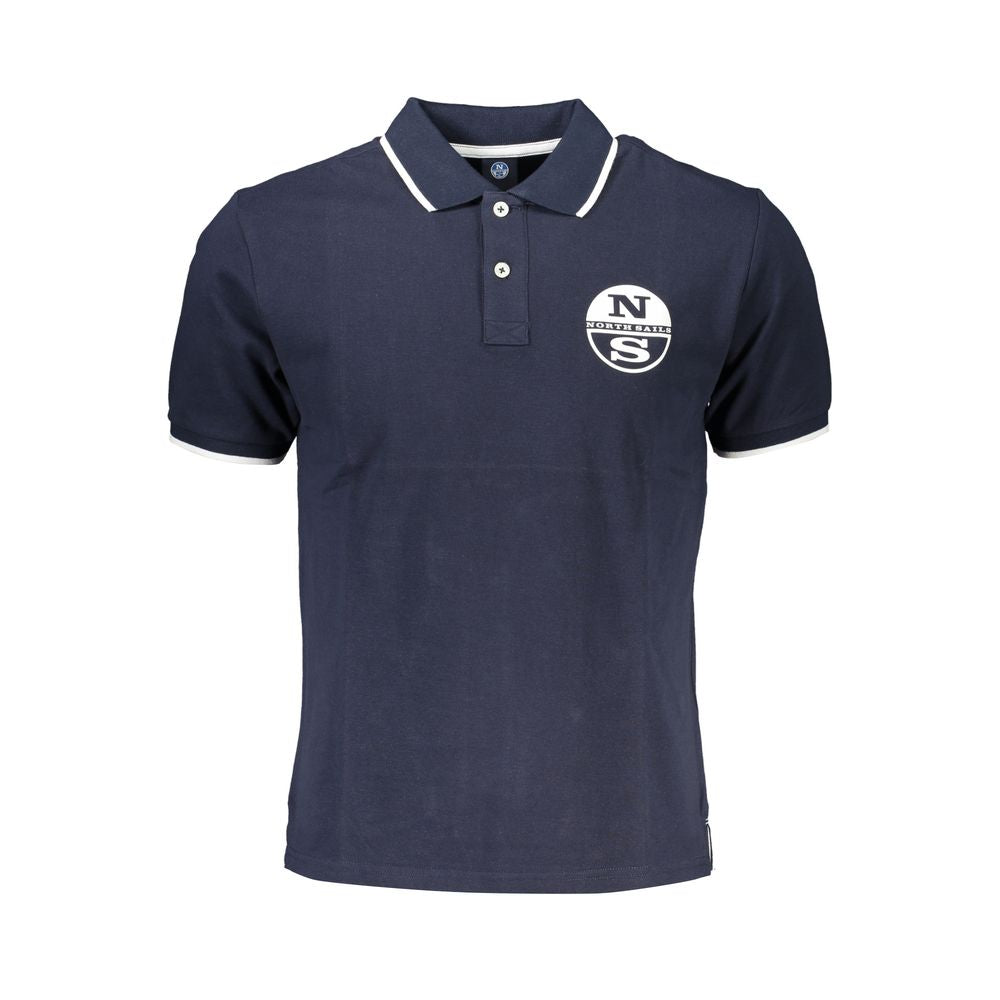 Polo Shirt by North Sails for men in cotton blue & print showcases a sharp silhouette, detailed with a refined and sharp for a sophisticated finish.