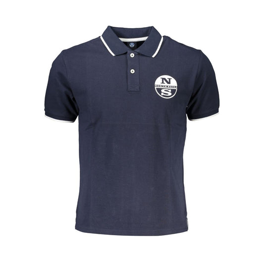 Polo Shirt by North Sails for men in cotton blue & print showcases a sharp silhouette, detailed with a refined and sharp for a sophisticated finish.