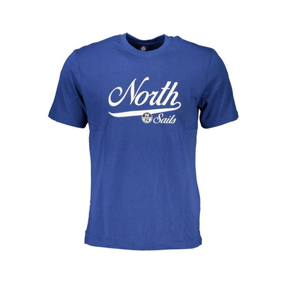 T-Shirt by North Sails for men in cotton blue & print features a plush silhouette, showcasing a sophisticated crew neckline and for a truly plush finish.