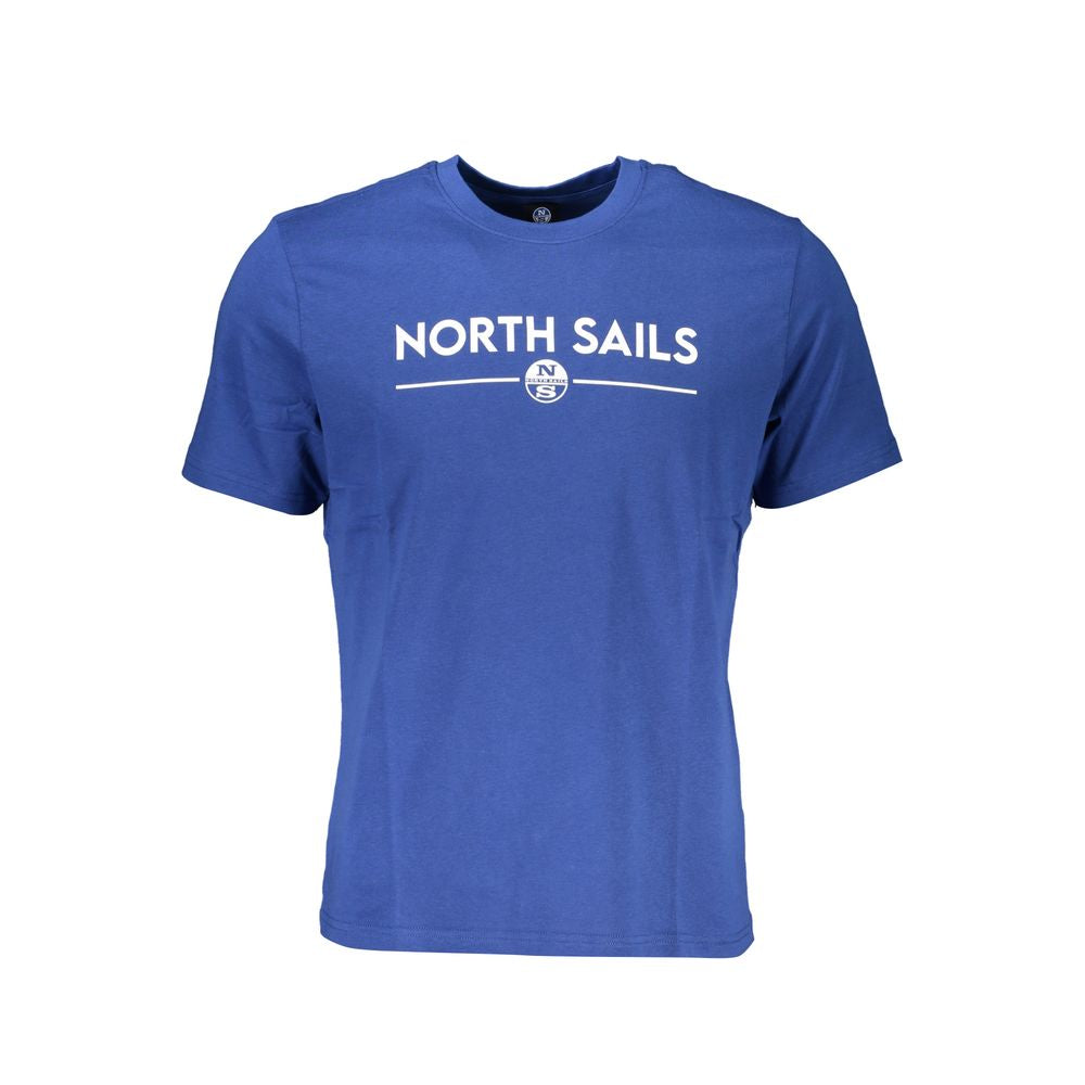T-Shirt by North Sails for men in cotton blue & print showcases a unassuming silhouette, artfully detailed with a refined crew neckline and unassuming for a sophisticated, contemporary look.