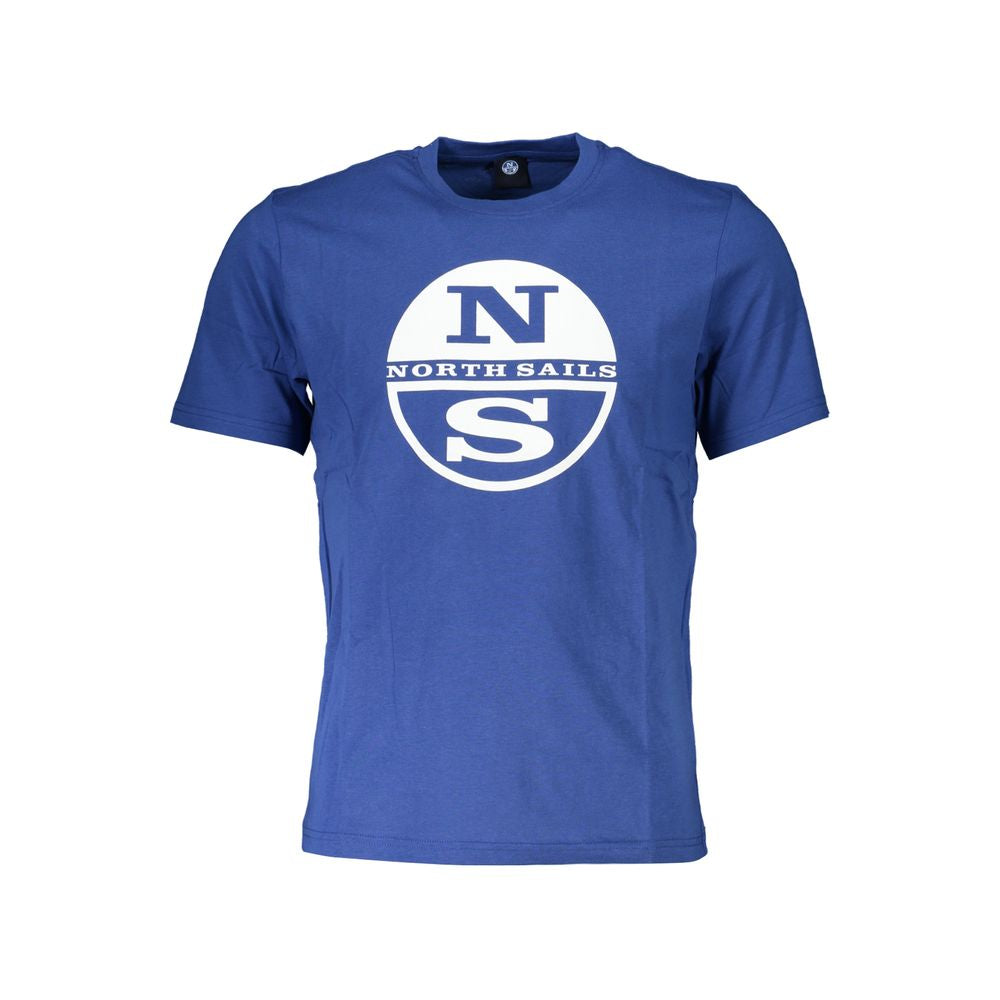 T-Shirt by North Sails for men in cotton blue & print showcases a unassuming silhouette, artfully detailed with a refined crew neckline and unassuming for a sophisticated, contemporary look.