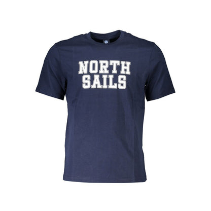 T-Shirt by North Sails for men in cotton blue, signature & print features an on trend silhouette, perfectly showcasing a on trend and crew neckline for an elevated aesthetic.