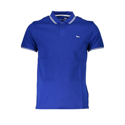 Polo Shirt by Harmont & Blaine for men in cotton blue & signature features a eye catching silhouette, showcasing a refined and for a eye catching finish.