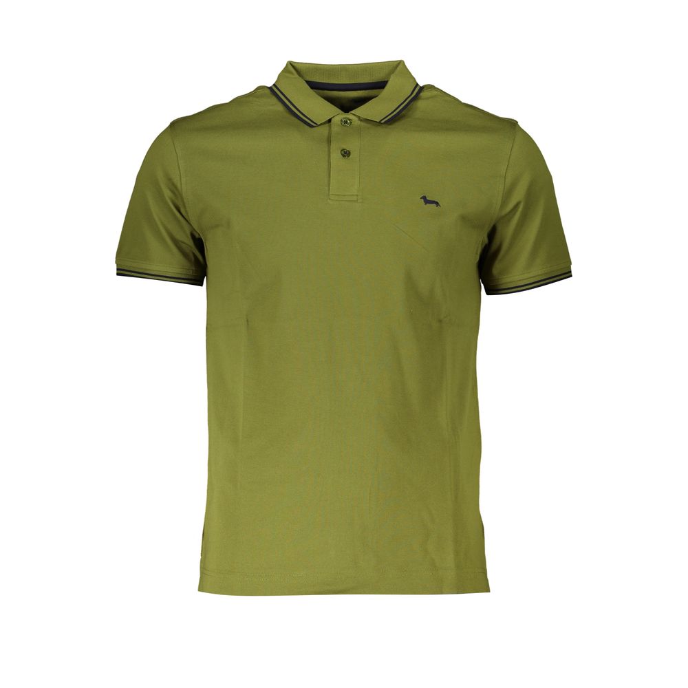 Polo Shirt by Harmont & Blaine for men in cotton green & signature presents a sleek silhouette, featuring a refined and for a sleek finish.