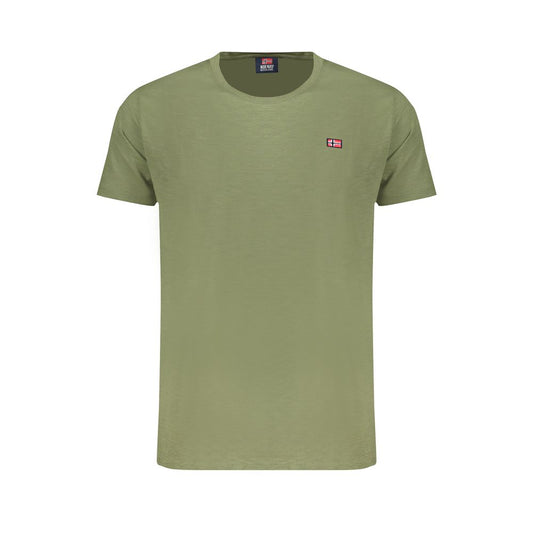 T-Shirt by Norway 1963 for men in stretch cotton blue & green showcases a chic silhouette, artfully detailed with a chic and for a chic finish.