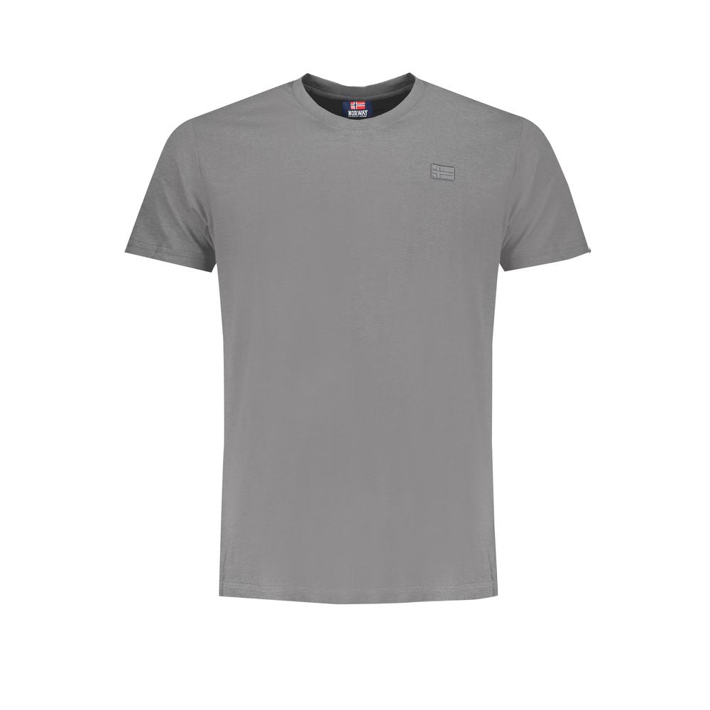 T-Shirt by Norway 1963 for men in cotton brown & gray showcases a fashionable silhouette, elegantly detailed with a fashionable and crew neckline for a sophisticated, high-fashion look.