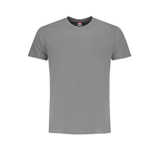T-Shirt by Norway 1963 for men in cotton brown & gray showcases a fashionable silhouette, elegantly detailed with a fashionable and crew neckline for a sophisticated, high-fashion look.