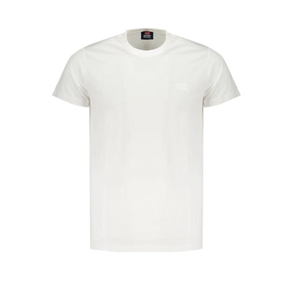 T-Shirt by Norway 1963 for men in cotton white showcases a unassuming silhouette, artfully detailed with a refined crew neckline and unassuming short-sleeve for a sophisticated, contemporary look.