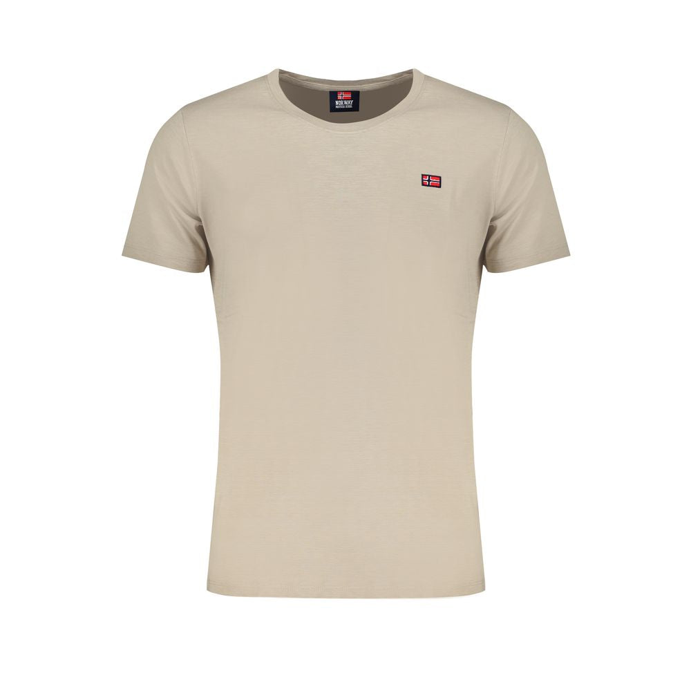 T-Shirt by Norway 1963 for men in cotton beige features an on trend silhouette, perfectly showcasing a on trend short-sleeve and crew neckline for an elevated aesthetic.