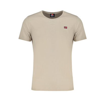 T-Shirt by Norway 1963 for men in cotton beige features an on trend silhouette, perfectly showcasing a on trend short-sleeve and crew neckline for an elevated aesthetic.