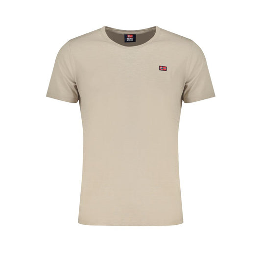 T-Shirt by Norway 1963 for men in cotton beige features an on trend silhouette, perfectly showcasing a on trend short-sleeve and crew neckline for an elevated aesthetic.
