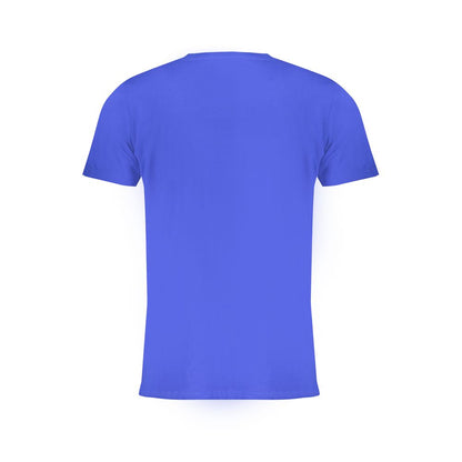 T-Shirt by Norway 1963 for men in cotton blue & print showcases a dramatic silhouette, elegantly detailed with a dramatic and for a truly dramatic finish.