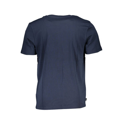 T-Shirt by Timberland for men in organic cotton blue & print showcases a chic silhouette, artfully detailed with a chic and for a chic finish.