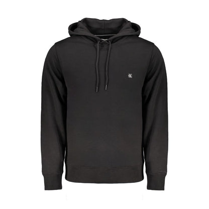 Hooded Sweatshirt Hoodie by Calvin Klein for men in cotton black features a slouchy chic silhouette, detailed with a slouchy chic and a signature hooded neckline for an elevated aesthetic.