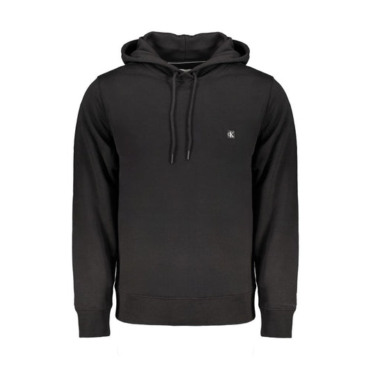Hooded Sweatshirt Hoodie by Calvin Klein for men in cotton black features a slouchy chic silhouette, detailed with a slouchy chic and a signature hooded neckline for an elevated aesthetic.
