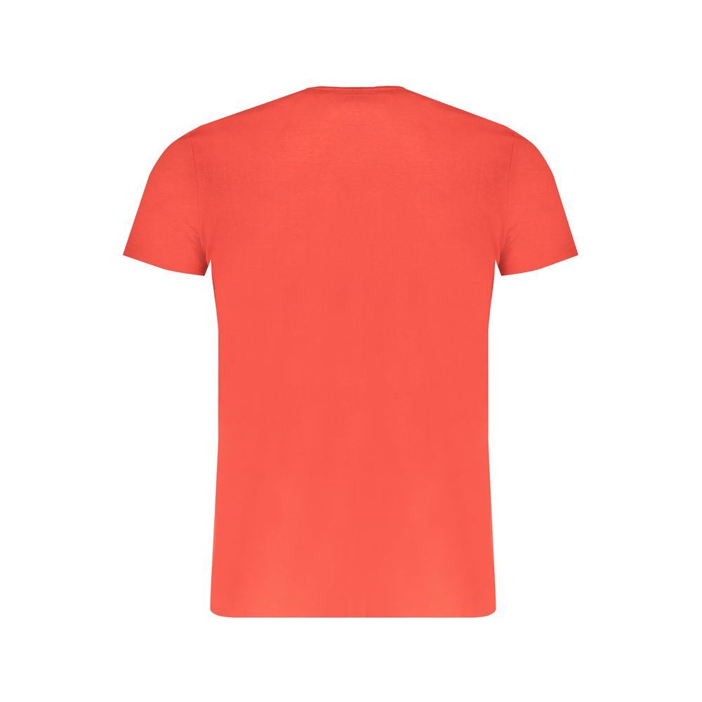 T-Shirt by Trussardi for men in cotton red & print showcases a chic silhouette, artfully detailed with a chic crew neckline and for a chic finish.