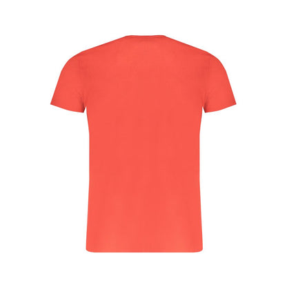 T-Shirt by Trussardi for men in cotton red & print showcases a chic silhouette, artfully detailed with a chic crew neckline and for a chic finish.