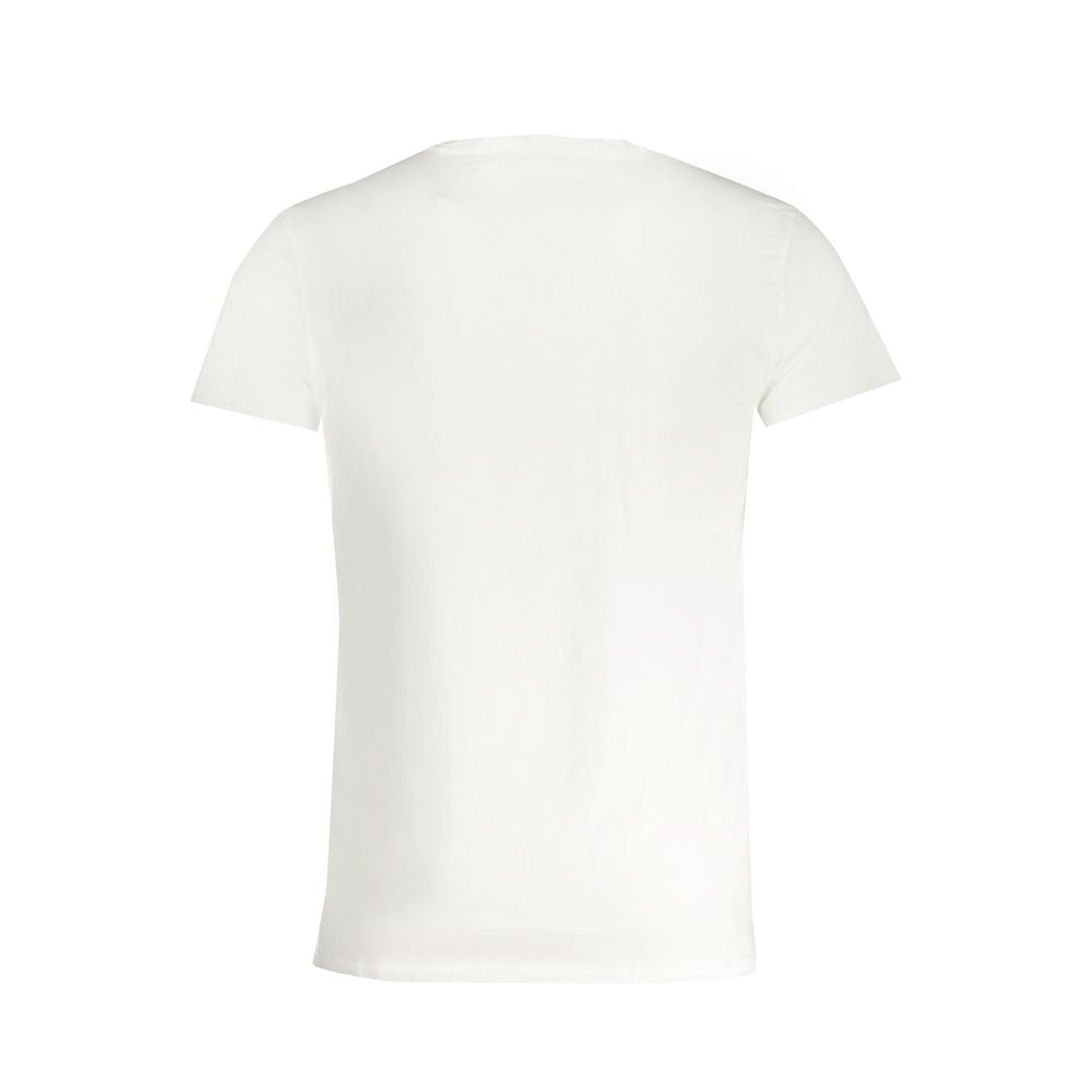 T-Shirt by Trussardi for men in stretch cotton white & print features a plush silhouette, showcasing a sophisticated and for a truly plush finish.