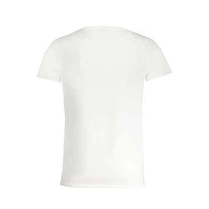 T-Shirt by Trussardi for men in stretch cotton white & print features a plush silhouette, showcasing a sophisticated and for a truly plush finish.