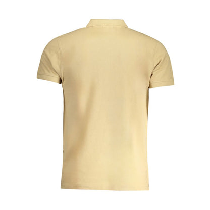 Polo Shirt by Cavalli Class for men in cotton beige & print features a eye catching silhouette, showcasing a refined and for a eye catching finish.
