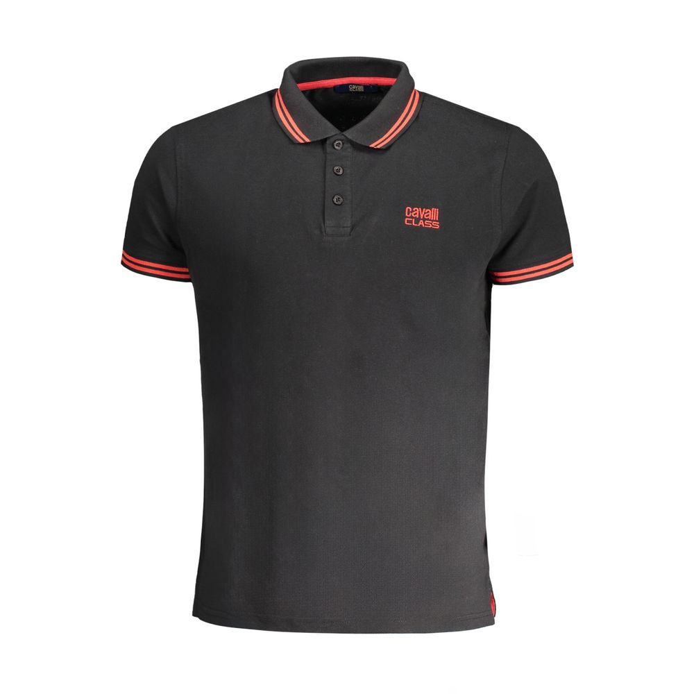 This Polo Shirt by Cavalli Class for men in cotton black presents a flawless silhouette, showcasing flawless detailing and a refined for a truly flawless aesthetic.
