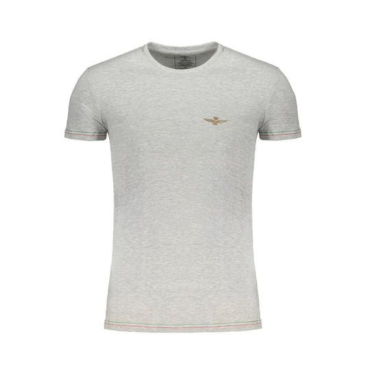 T-Shirt by Aeronautica Militare for men in stretch cotton brown, gray & print showcases a chic silhouette, artfully detailed with a chic crew neckline and short-sleeve for a chic finish.