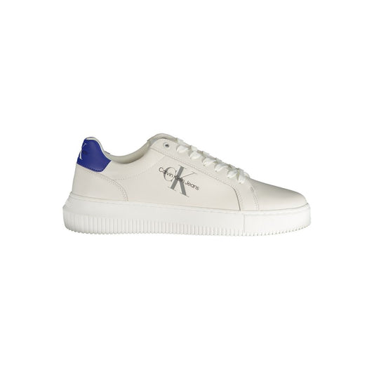 Sneakers by Calvin Klein for men in polyester white & print features an sumptuous silhouette, showcasing the premium Men's Fashion Polyester Sneakers in a sumptuous fashion style that offers a sumptuous finish for refined style.