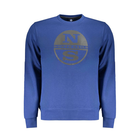 Sweatshirt by North Sails for men in cotton blue & print presents a smart casual silhouette, featuring a smart casual crew neckline and long-sleeve for a sophisticated look.