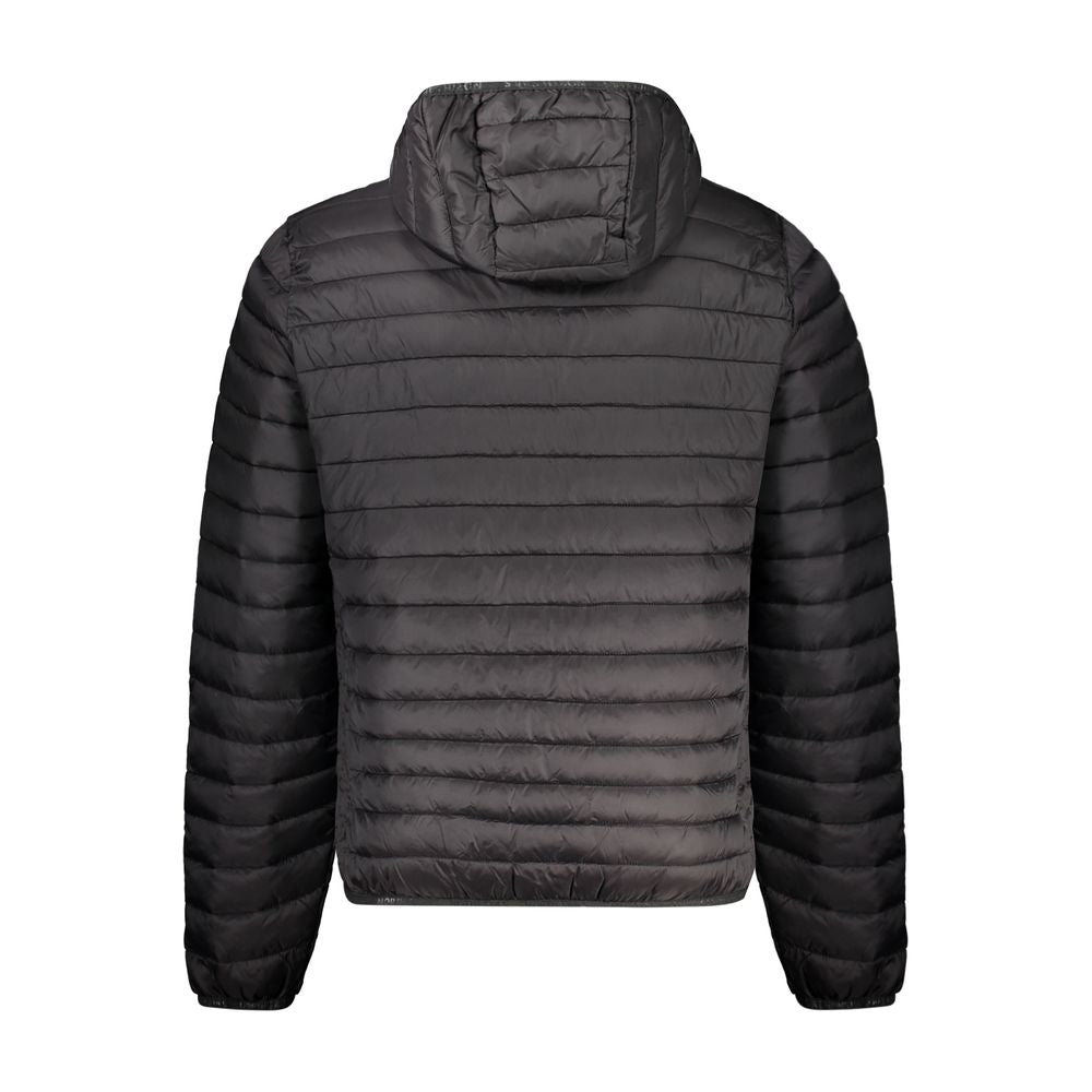 Hooded Jacket by North Sails for men in polyamide black features an utilitarian silhouette with a refined , showcasing sophisticated pockets & hooded for an utilitarian aesthetic.