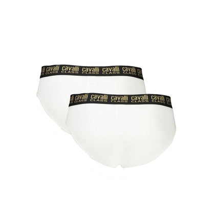This Underwear Briefs by Cavalli Class for men in stretch cotton white offers a understated fit, showcasing the understated aesthetic of the Crisp Men's Stretch Cotton Underwear Briefs.