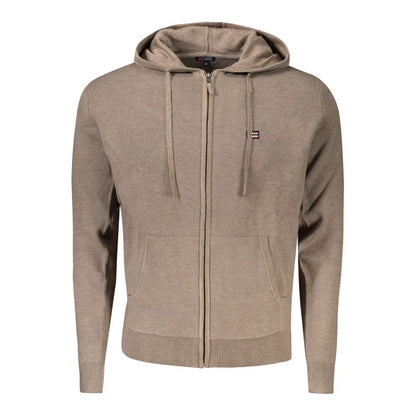 Hooded Cardigan by Norway 1963 for men in viscose polyester & polyamide brown & signature presents a textural silhouette, artfully finished with a textural hooded neckline and for a sophisticated, textural look.