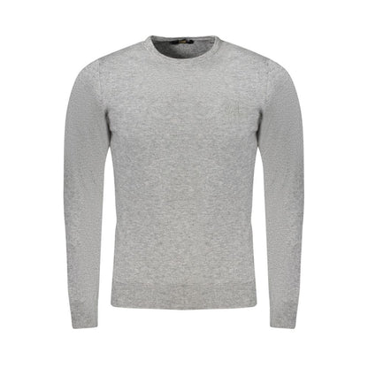 Sweatshirt by Cavalli Class for men in polyamide polyester viscose gray features an exquisite silhouette, showcasing long-sleeve and details for a exquisite look.