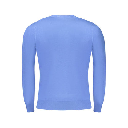 Sweater by Cavalli Class for men in polyamide polyester viscose blue showcases an masterful silhouette, artfully detailed with a masterful and for a sophisticated, premium finish.