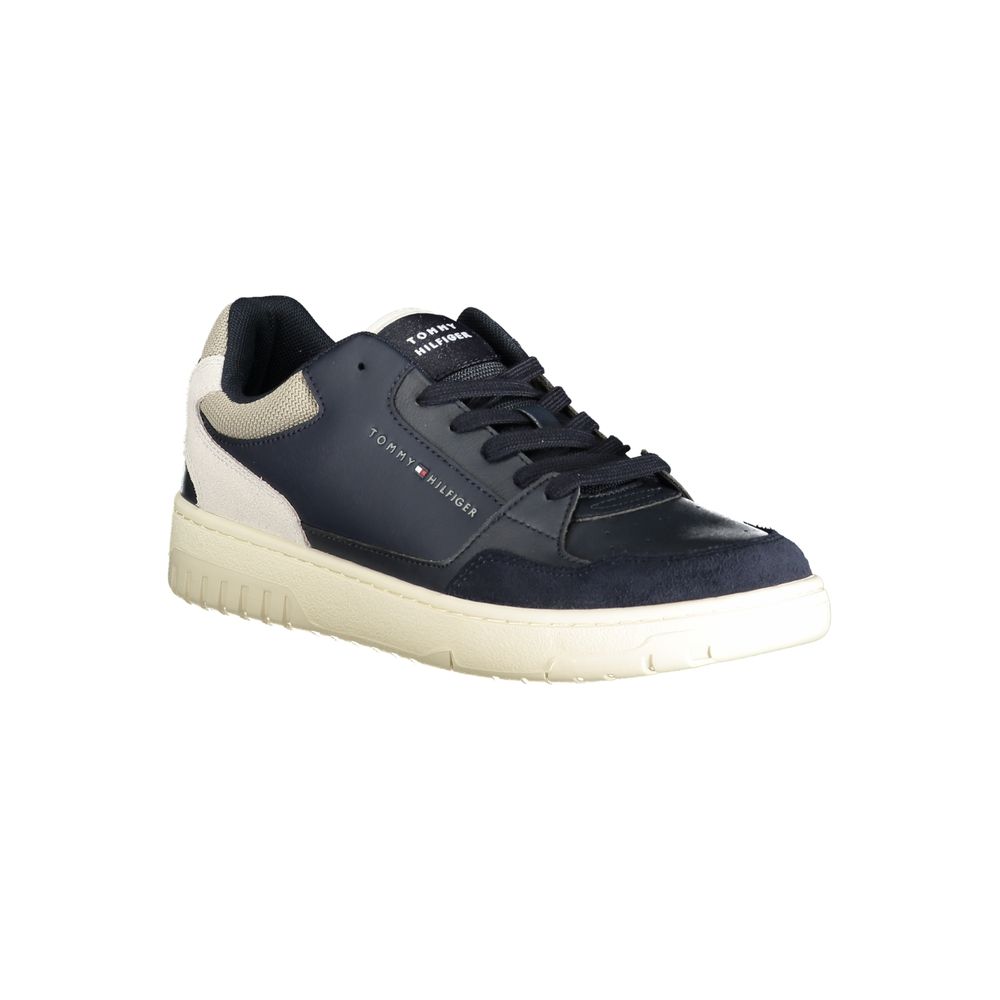 Athletic Sneakers Tommy Hilfiger men polyester polyethylene leather blue featuring a avant-garde Play Men's Athletic Polyester Polyethylene Leather Sneakers design with a avant-garde athletic style for a refined finish.