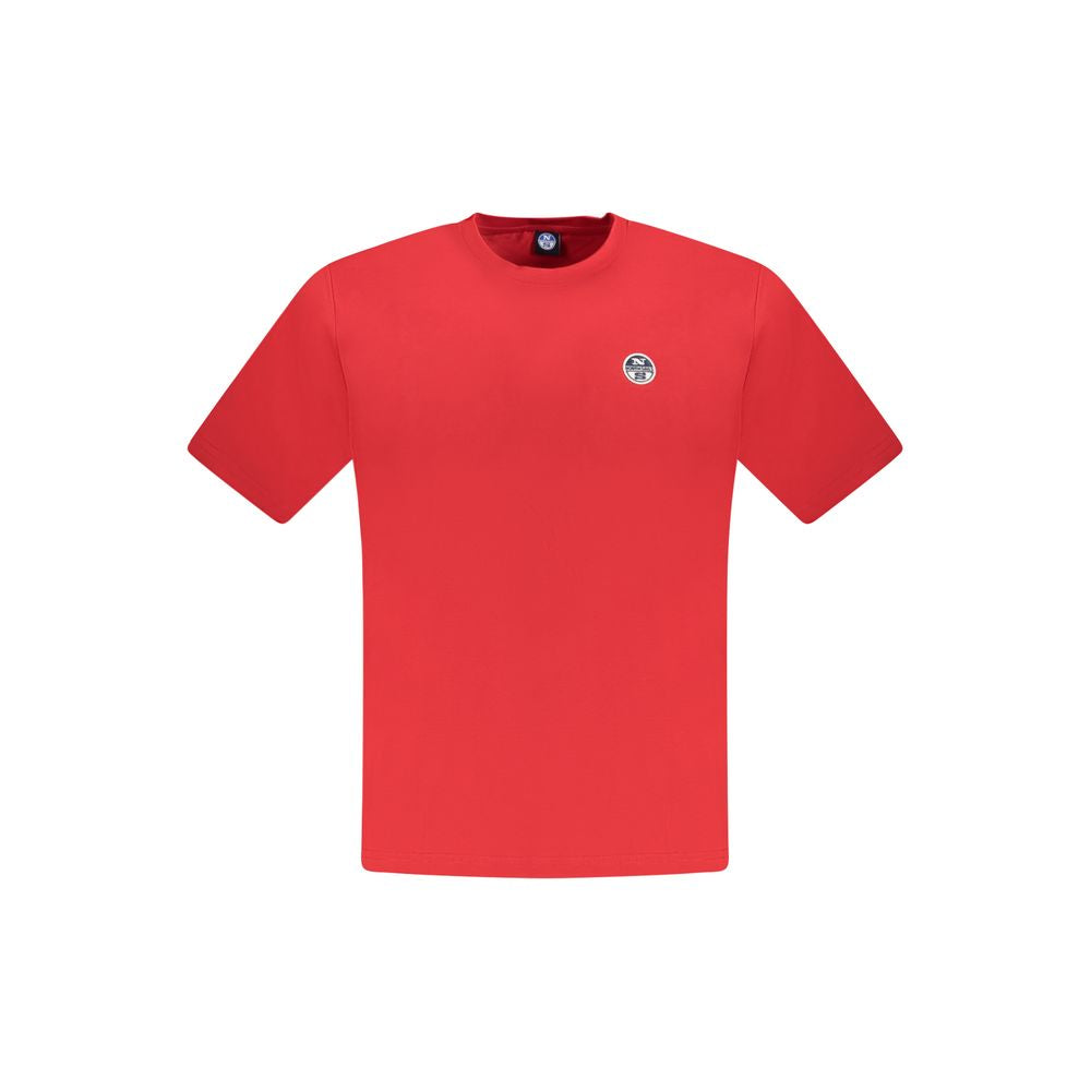 T-Shirt by North Sails for men in cotton red showcases a dramatic silhouette, elegantly detailed with a dramatic crew neckline and short-sleeve for a truly dramatic finish.