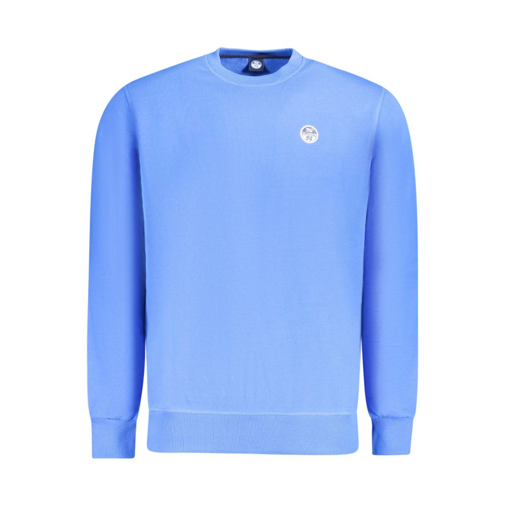 Sweatshirt by North Sails for men in cotton blue showcases a slouchy chic silhouette, artfully detailed with a slouchy chic crew neckline and for a slouchy chic finish.