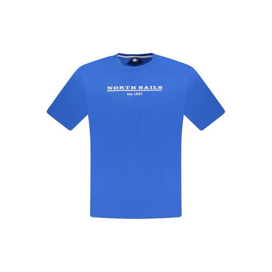 T-Shirt by North Sails for men in cotton blue & print features a plush silhouette, showcasing a sophisticated crew neckline and short-sleeve for a truly plush finish.