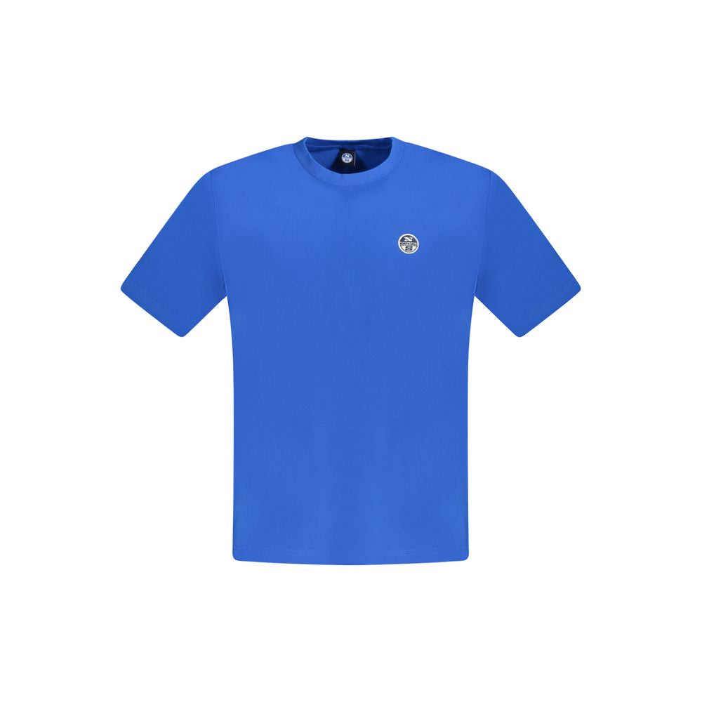 T-Shirt by North Sails for men in cotton blue & signature features a plush silhouette, showcasing a sophisticated crew neckline and short-sleeve for a truly plush finish.