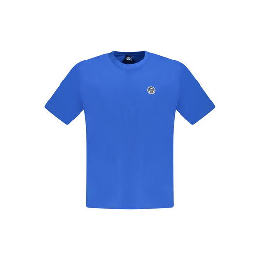T-Shirt by North Sails for men in cotton blue & signature features a plush silhouette, showcasing a sophisticated crew neckline and short-sleeve for a truly plush finish.