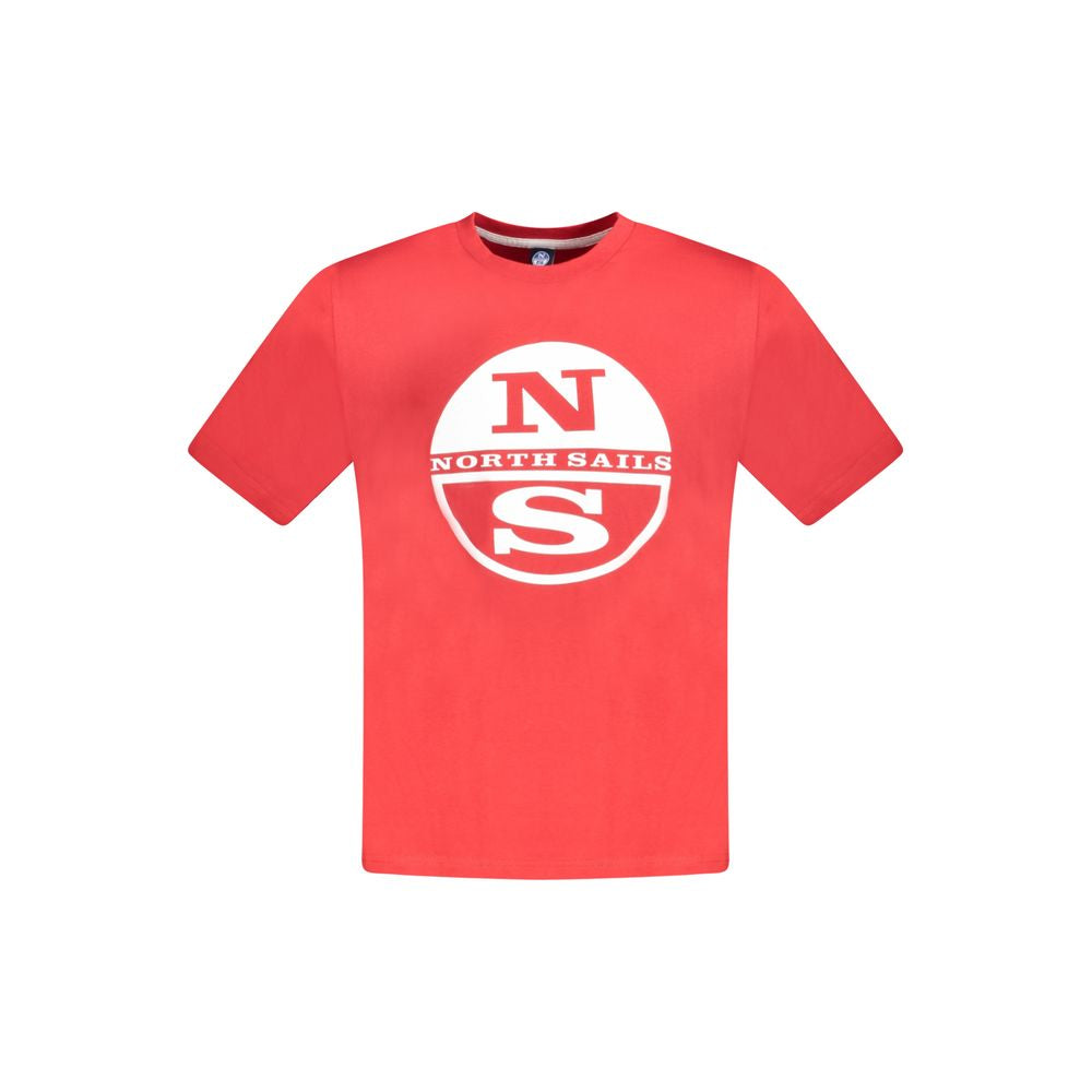T-Shirt by North Sails for men in cotton red & print features an edgy silhouette, meticulously detailed with a sophisticated and crew neckline for a truly edgy finish.