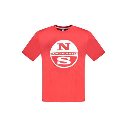 T-Shirt by North Sails for men in cotton red & print features an edgy silhouette, meticulously detailed with a sophisticated and crew neckline for a truly edgy finish.