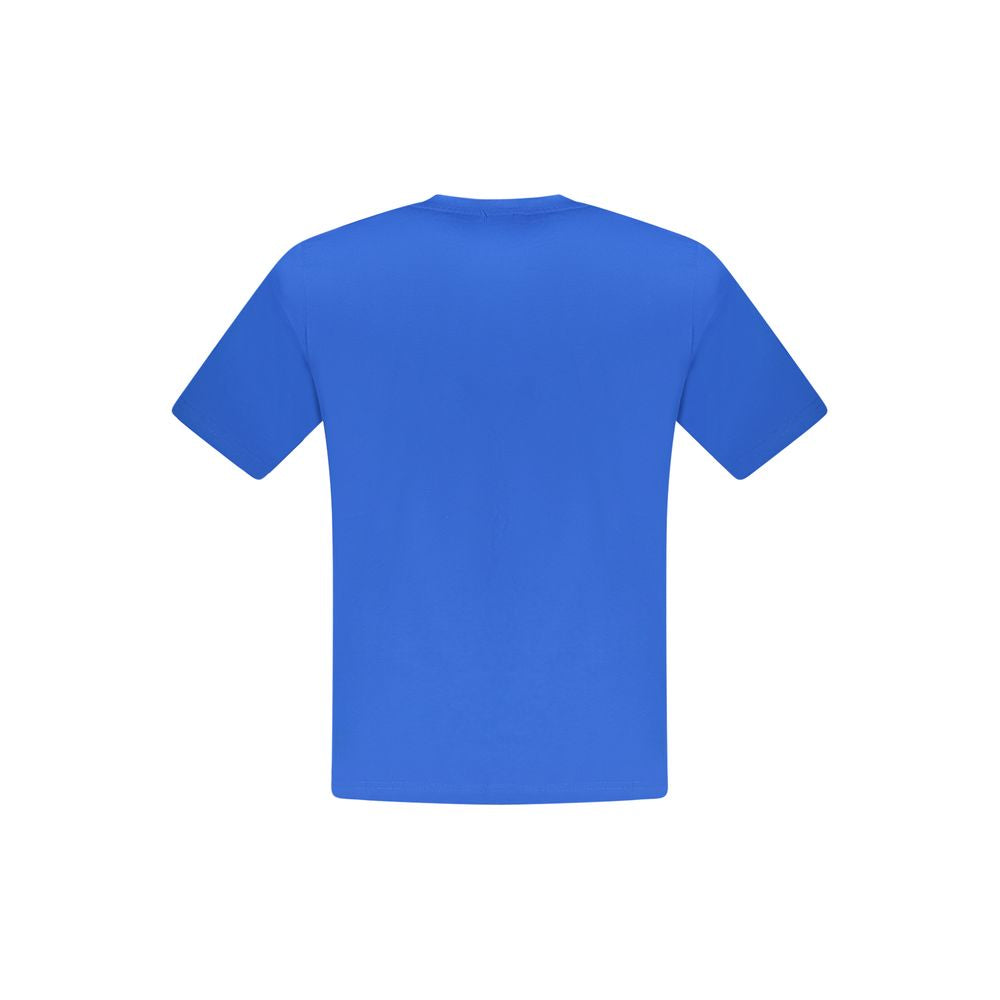 T-Shirt by North Sails for men in cotton blue & signature showcases a unassuming silhouette, artfully detailed with a refined crew neckline and unassuming for a sophisticated, contemporary look.