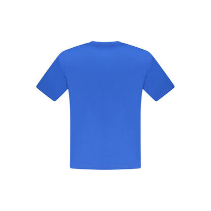 T-Shirt by North Sails for men in cotton blue & signature showcases a unassuming silhouette, artfully detailed with a refined crew neckline and unassuming for a sophisticated, contemporary look.