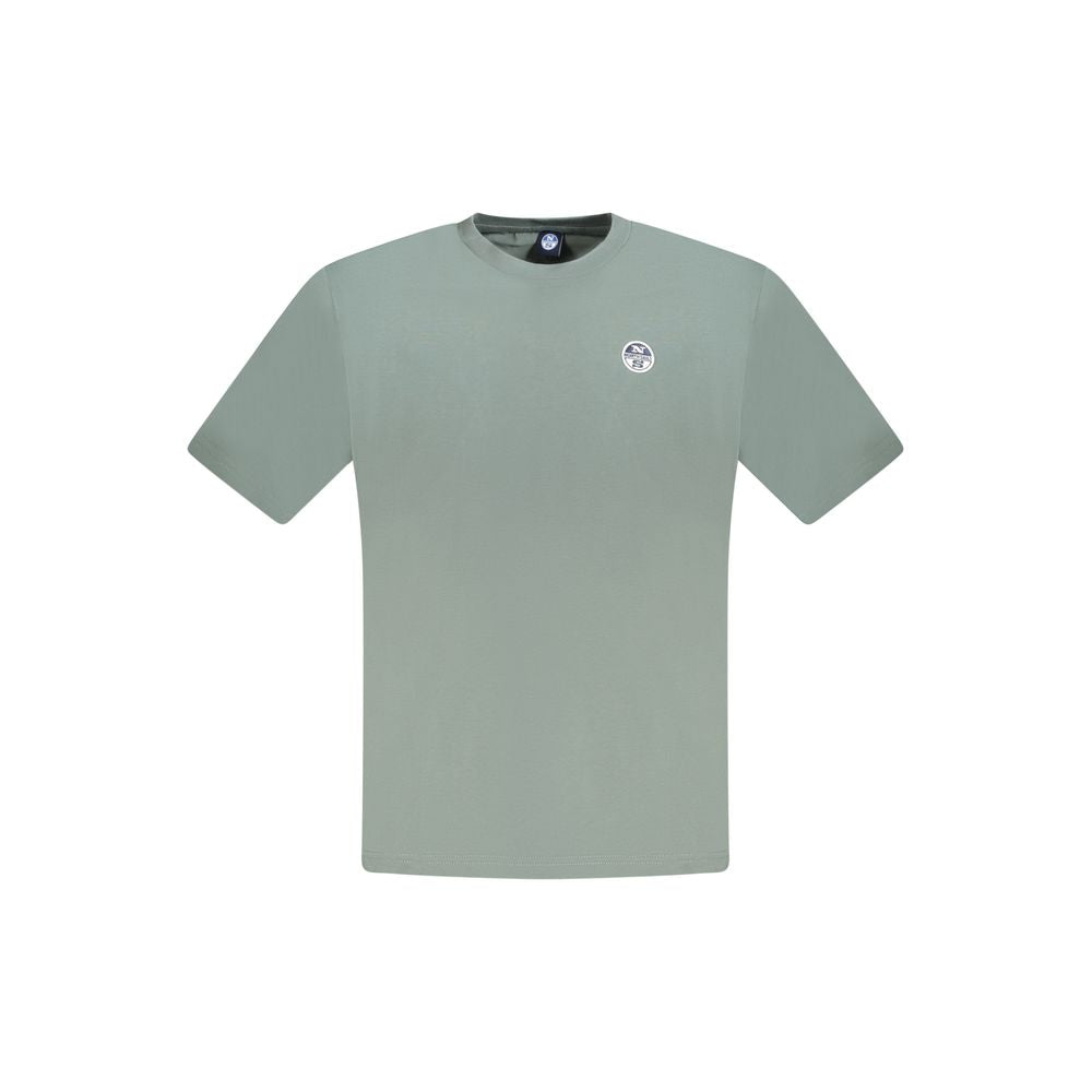 T-Shirt by North Sails for men in cotton green showcases a unassuming silhouette, artfully detailed with a refined crew neckline and unassuming for a sophisticated, contemporary look.