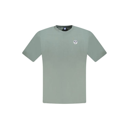 T-Shirt by North Sails for men in cotton green showcases a unassuming silhouette, artfully detailed with a refined crew neckline and unassuming for a sophisticated, contemporary look.