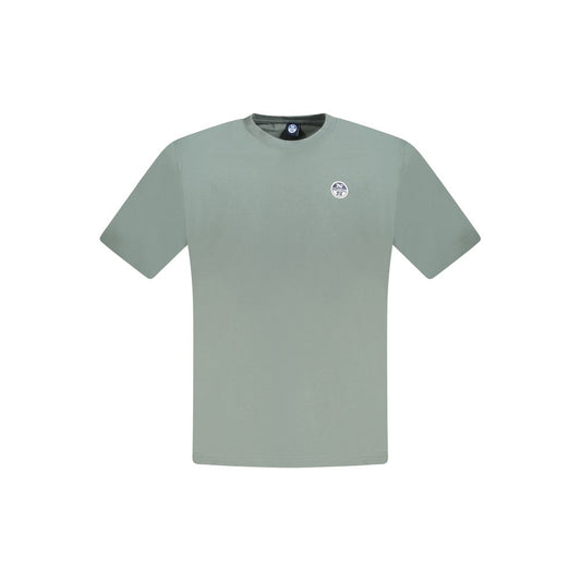 T-Shirt by North Sails for men in cotton green showcases a unassuming silhouette, artfully detailed with a refined crew neckline and unassuming for a sophisticated, contemporary look.