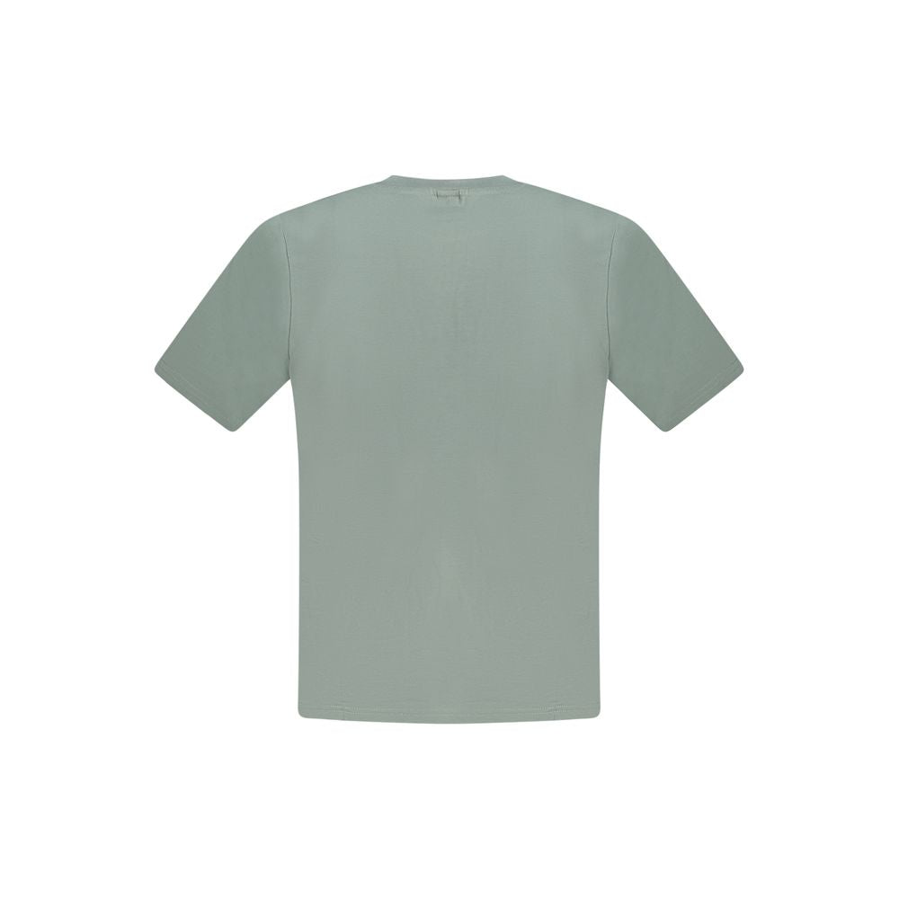 T-Shirt by North Sails for men in cotton green showcases a fashionable silhouette, elegantly detailed with a fashionable and crew neckline for a sophisticated, high-fashion look.