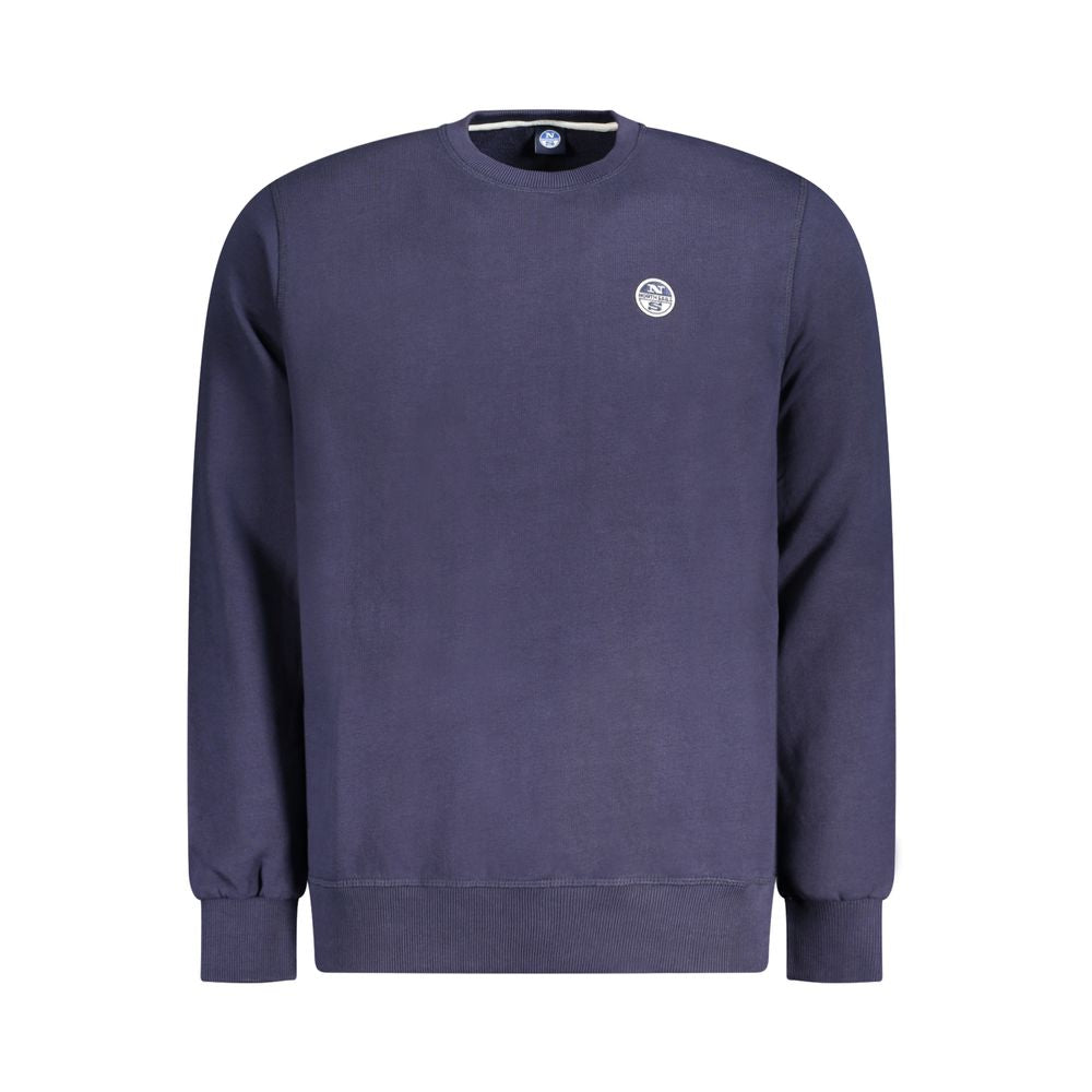 Sweatshirt by North Sails for men in cotton blue showcases a slouchy chic silhouette, artfully detailed with a slouchy chic crew neckline and long-sleeve for a slouchy chic finish.