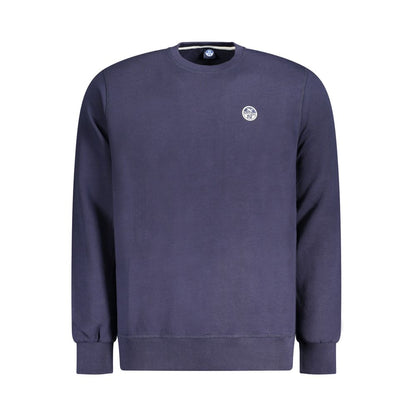 Sweatshirt by North Sails for men in cotton blue showcases a slouchy chic silhouette, artfully detailed with a slouchy chic crew neckline and long-sleeve for a slouchy chic finish.